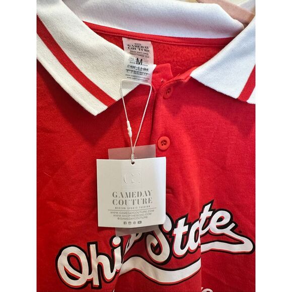 Ohio State Buckeyes Game Day Couture Red and White Pullover Size Medium New - Picture 5 of 6